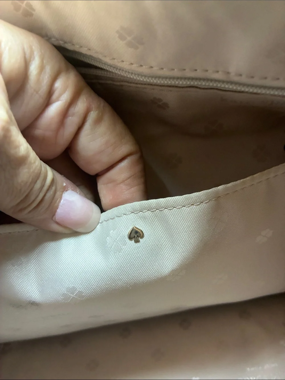 kate spade Light Blue Pebbled Leather Tote with Gold Logo‎